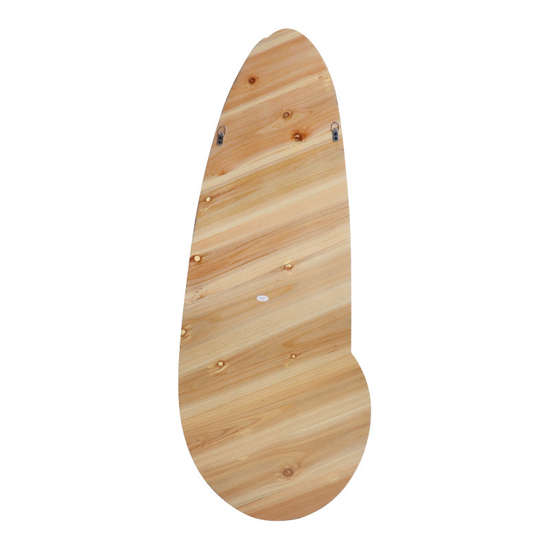Καθρέπτης οβάλ Marly mdf σε φυσική απόχρωση 50.5x4x127εκ