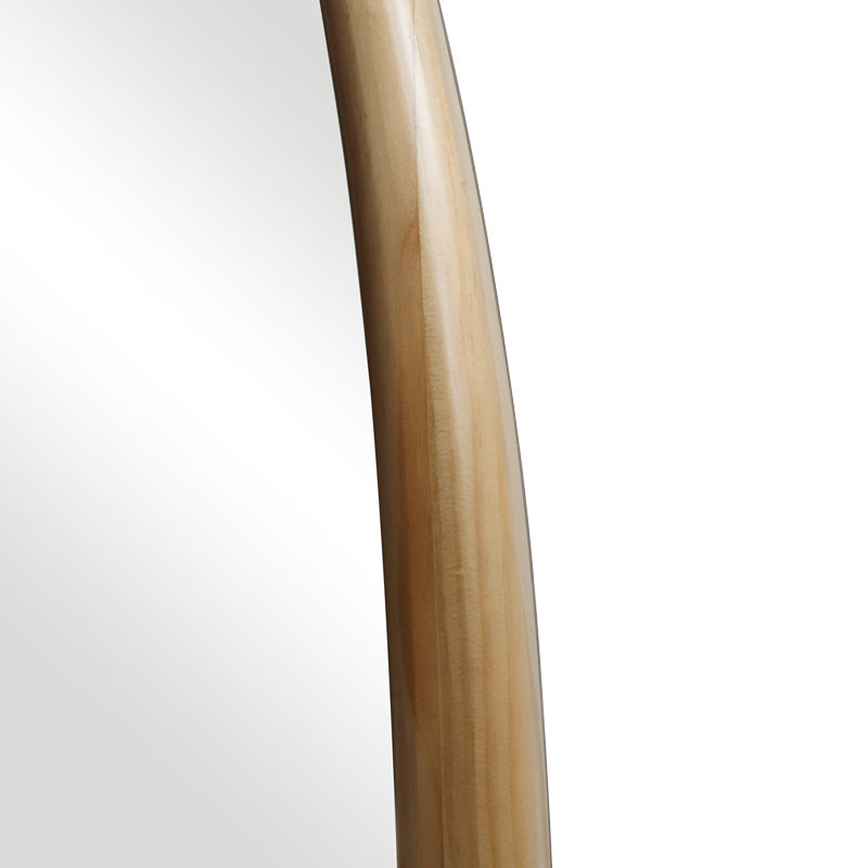 Καθρέπτης οβάλ Marly mdf σε φυσική απόχρωση 50.5x4x127εκ