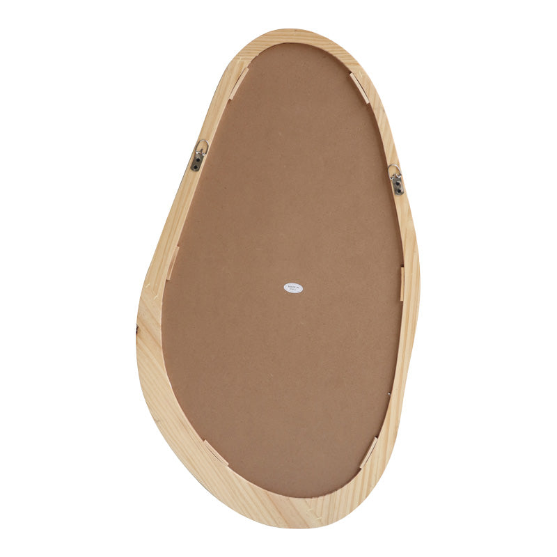 Καθρέπτης οβάλ Baloa mdf σε φυσική απόχρωση 44x4x80εκ