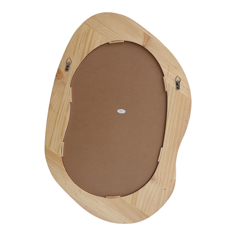 Καθρέπτης οβάλ Enola mdf σε φυσική απόχρωση 54x2.5x80εκ