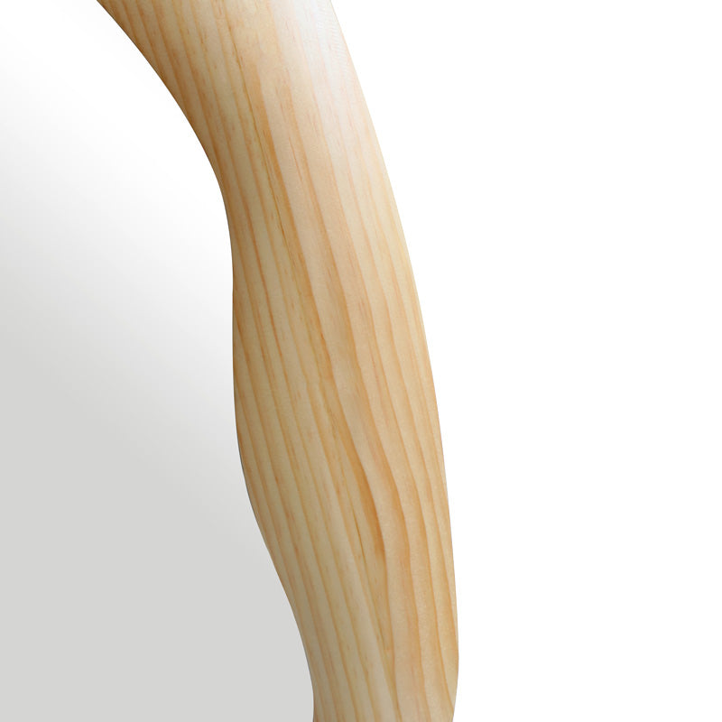 Καθρέπτης οβάλ Enola mdf σε φυσική απόχρωση 54x2.5x80εκ