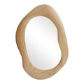 Καθρέπτης οβάλ Enola mdf σε φυσική απόχρωση 54x2.5x80εκ