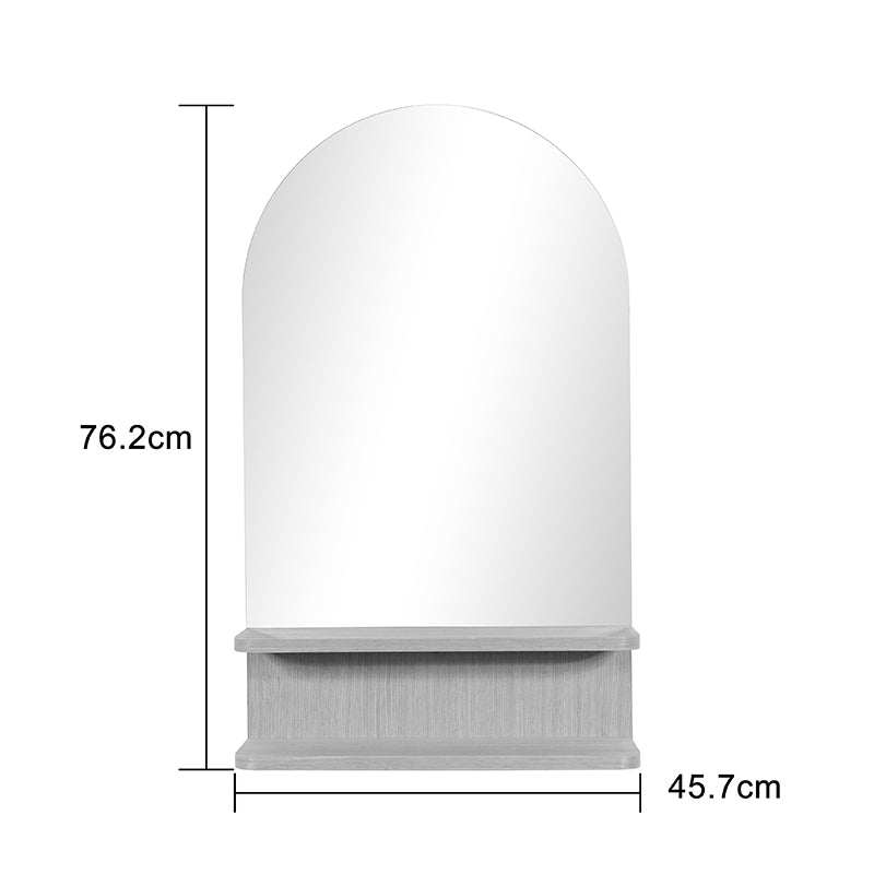 Καθρέπτης με ράφι Mensola mdf σε φυσική απόχρωση 45.7x12.7x76.2εκ