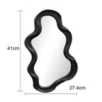 Καθρέπτης Liquid pp σε μαύρη απόχρωση 26x2.7x39εκ