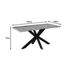 Tραπέζι Gilman MDF sonoma-μαύρο 150x90x75εκ
