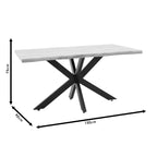 Tραπέζι Gilman MDF sonoma-μαύρο 150x90x75εκ
