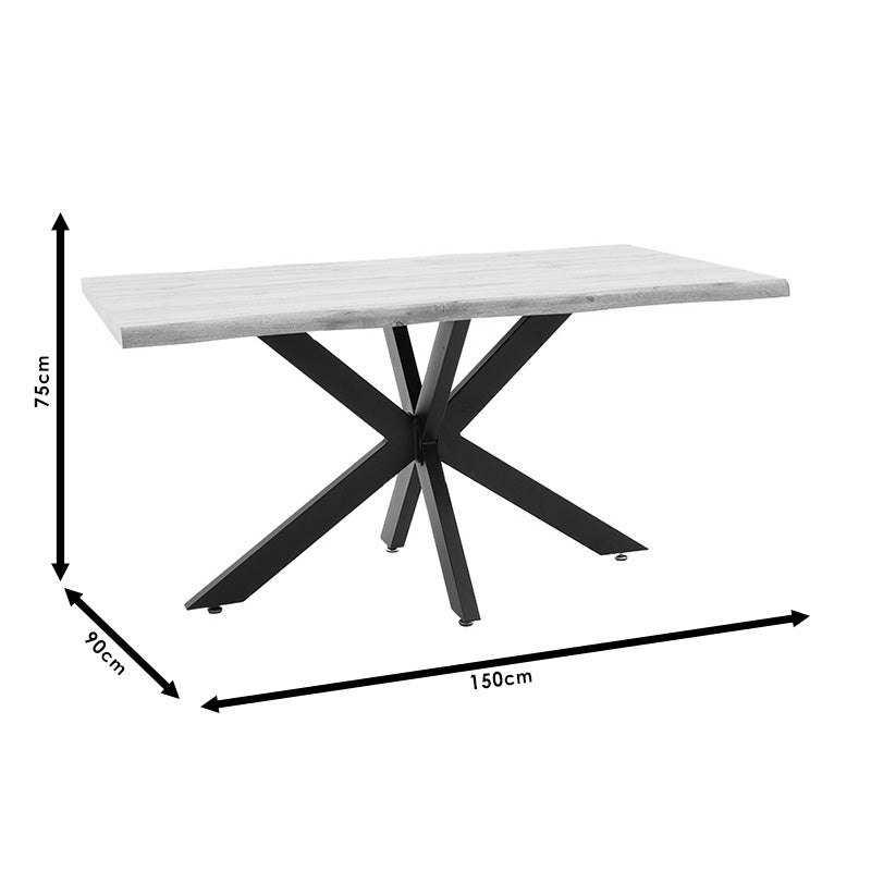 Tραπέζι Gilman MDF sonoma-μαύρο 150x90x75εκ