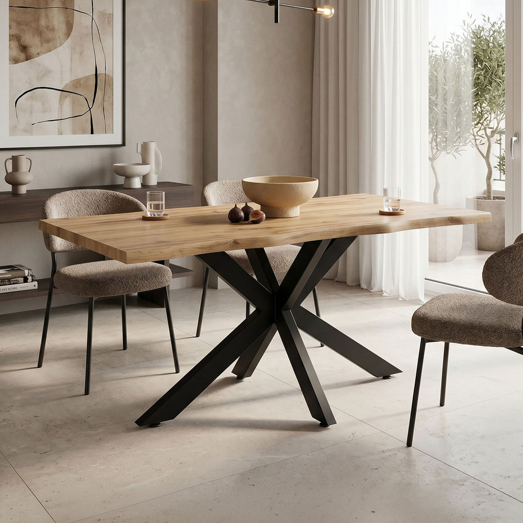Tραπέζι Gilman MDF sonoma-μαύρο 150x90x75εκ