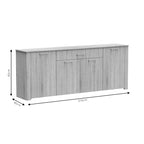 Μπουφές Kinley σε ανθρακί-wenge απόχρωση 210x40x82εκ