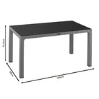 Τραπέζι Explore με UV protection PP καφέ 150x90x73.5εκ