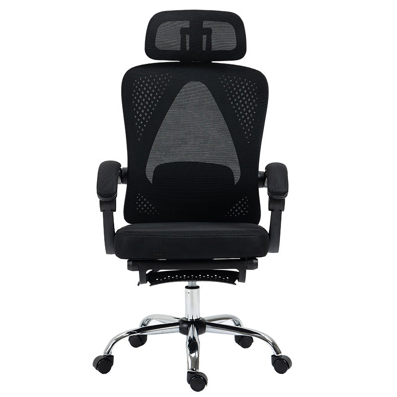 Καρέκλα γραφείου διευθυντή με υποπόδιο Titan Premium Quality ύφασμα-mesh χρώμα μαύρο