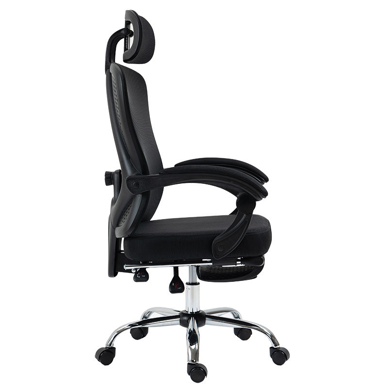 Καρέκλα γραφείου διευθυντή με υποπόδιο Titan Premium Quality ύφασμα-mesh χρώμα μαύρο