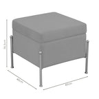 Σκαμπό-μπαούλο Panton φυστικί-χρυσό 40x40x36.5εκ