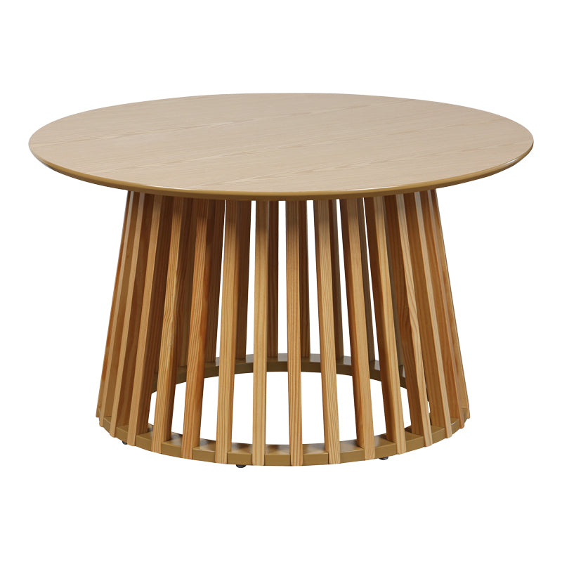Τραπέζι σαλονιού Domonic mdf/pw σε φυσική απόχρωση Φ80x45εκ