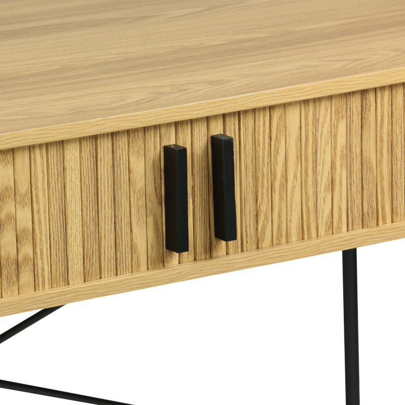 Γραφείο εργασίας Scandi MDF/Metal σε φυσική απόχρωση με μεταλλικά μαύρα πόδια 120x60x76,5εκ