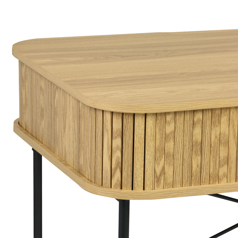 Γραφείο εργασίας Scandi MDF/Metal σε φυσική απόχρωση με μεταλλικά μαύρα πόδια 120x60x76,5εκ