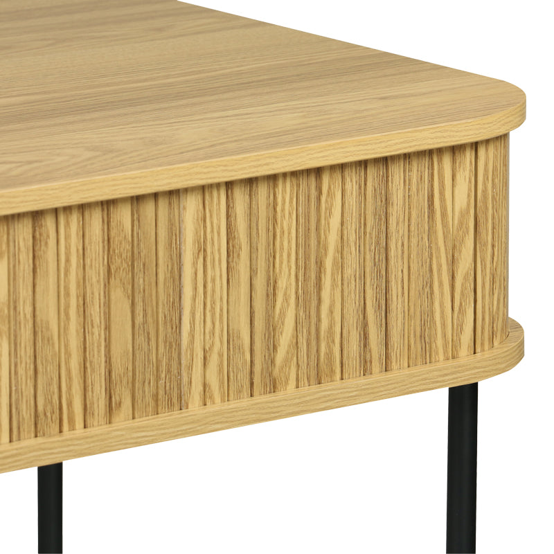 Γραφείο εργασίας Scandi MDF/Metal σε φυσική απόχρωση με μεταλλικά μαύρα πόδια 120x60x76,5εκ