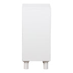 Κομοδίνο Emersi MDF σε λευκή απόχρωση 40x32x70εκ