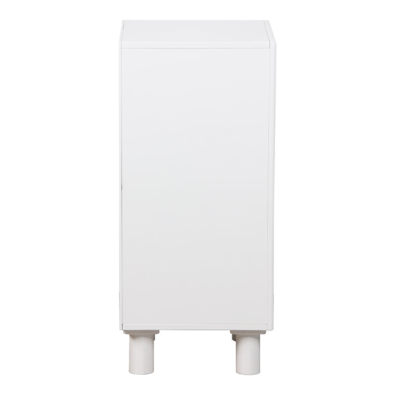 Κομοδίνο Emersi MDF σε λευκή απόχρωση 40x32x70εκ