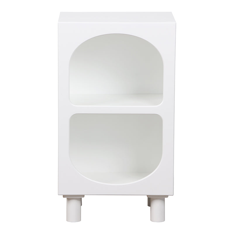 Κομοδίνο Emersi MDF σε λευκή απόχρωση 40x32x70εκ