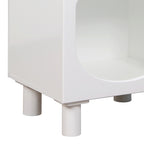 Κομοδίνο Emersi MDF σε λευκή απόχρωση 40x32x70εκ