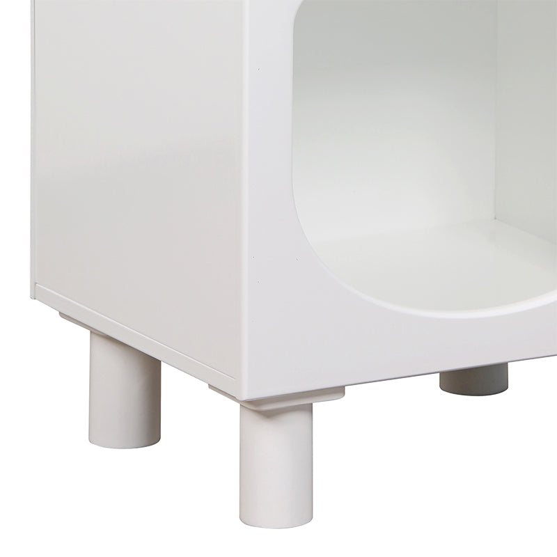 Κομοδίνο Emersi MDF σε λευκή απόχρωση 40x32x70εκ