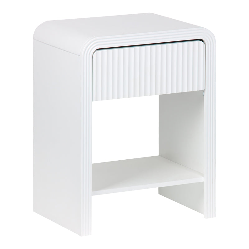 Κομοδίνο Zeplen MDF σε λευκή απόχρωση 40x30x53εκ
