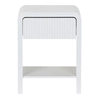 Κομοδίνο Zeplen MDF σε λευκή απόχρωση 40x30x53εκ