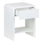 Κομοδίνο Zeplen MDF σε λευκή απόχρωση 40x30x53εκ