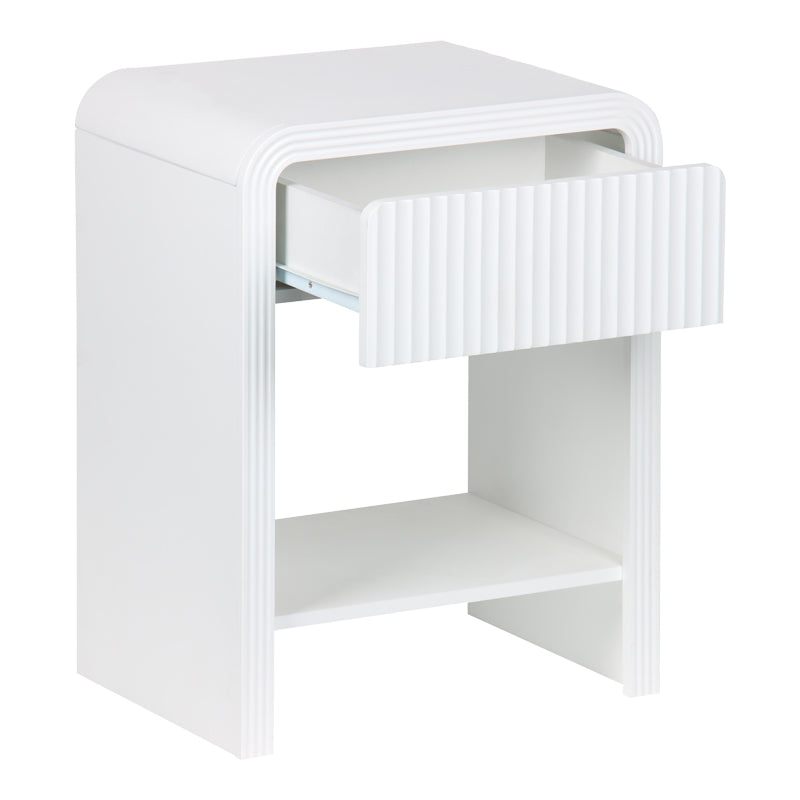 Κομοδίνο Zeplen MDF σε λευκή απόχρωση 40x30x53εκ