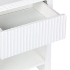 Κομοδίνο Zeplen MDF σε λευκή απόχρωση 40x30x53εκ