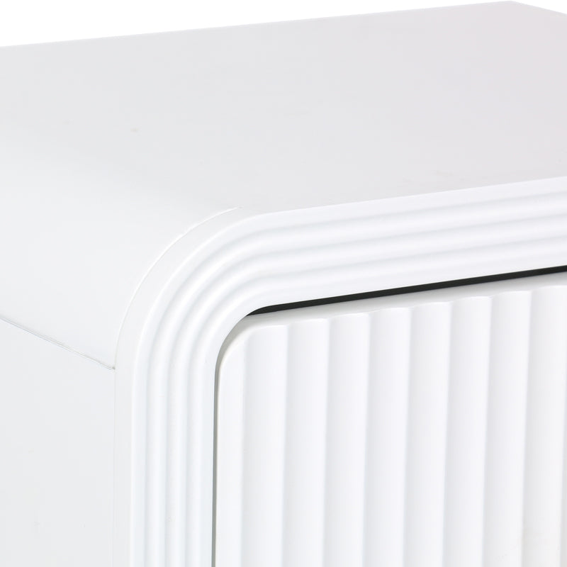 Κομοδίνο Zeplen MDF σε λευκή απόχρωση 40x30x53εκ