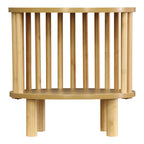 Κομοδίνο Nodial MDF/Bamboo σε φυσική απόχρωση Φ40x40εκ
