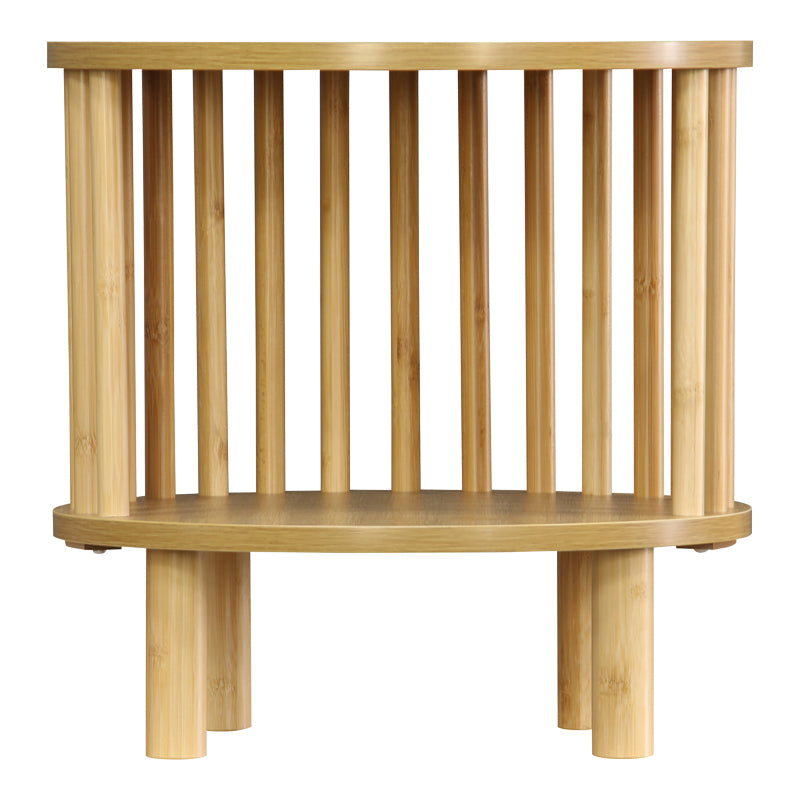 Κομοδίνο Nodial MDF/Bamboo σε φυσική απόχρωση Φ40x40εκ