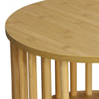 Κομοδίνο Nodial MDF/Bamboo σε φυσική απόχρωση Φ40x40εκ