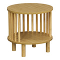 Κομοδίνο Nodial MDF/Bamboo σε φυσική απόχρωση Φ40x40εκ