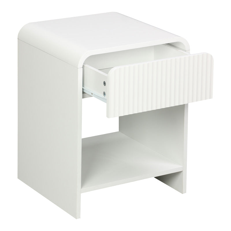 Κομοδίνο Lemperto MDF σε λευκή απόχρωση 40x40x53εκ