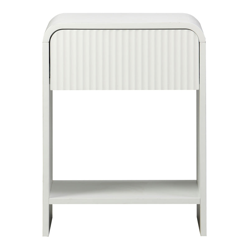 Κομοδίνο Lemperto MDF σε λευκή απόχρωση 40x40x53εκ