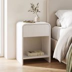 Κομοδίνο Lemperto MDF σε λευκή απόχρωση 40x40x53εκ