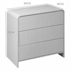 Συρταριέρα Zeplen MDF σε λευκή απόχρωση 80x40x75εκ