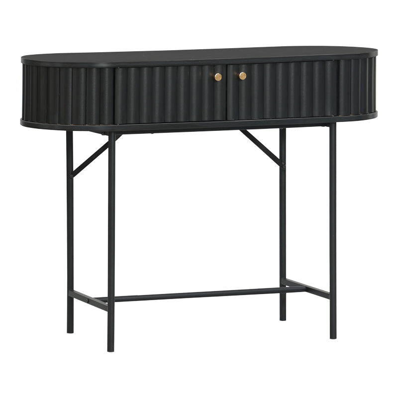 Κονσόλα Zakro MDF-μέταλλο σε μαύρη απόχρωση 100x35x75εκ