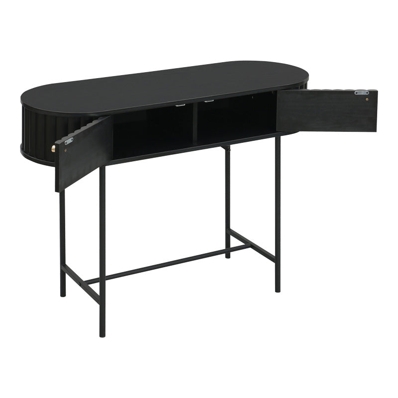 Κονσόλα Zakro MDF-μέταλλο σε μαύρη απόχρωση 100x35x75εκ