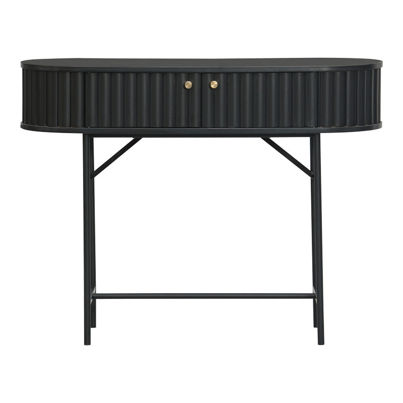 Κονσόλα Zakro MDF-μέταλλο σε μαύρη απόχρωση 100x35x75εκ