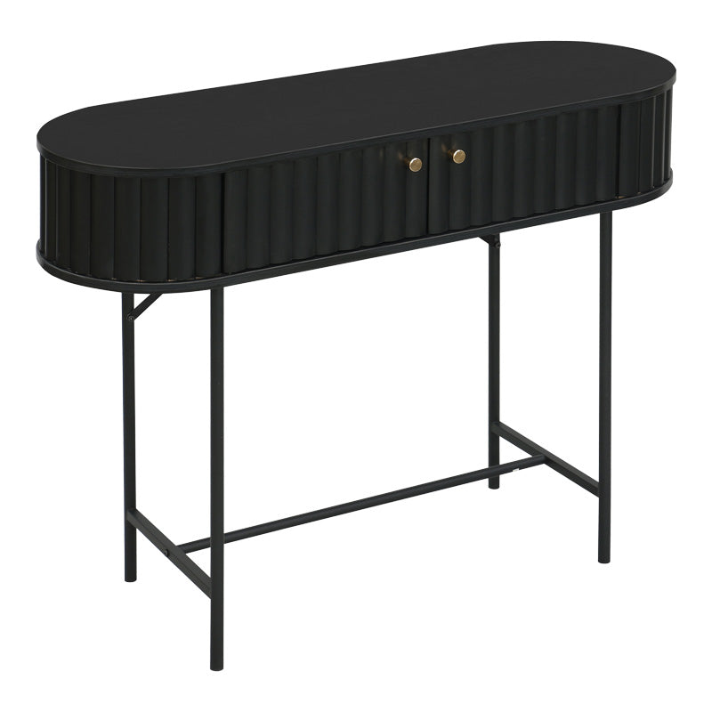 Κονσόλα Zakro MDF-μέταλλο σε μαύρη απόχρωση 100x35x75εκ