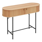 Κονσόλα Zakro MDF-μέταλλο σε oak απόχρωση 80x30x70εκ