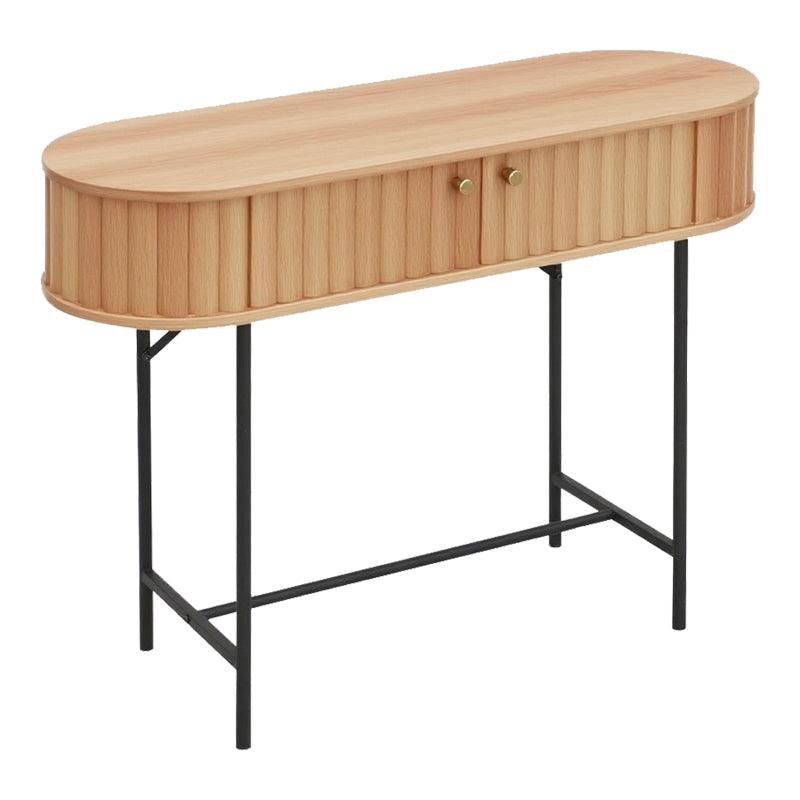 Κονσόλα Zakro MDF-μέταλλο σε oak απόχρωση 80x30x70εκ