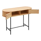 Κονσόλα Zakro MDF-μέταλλο σε oak απόχρωση 80x30x70εκ