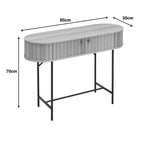 Κονσόλα Zakro MDF-μέταλλο σε oak απόχρωση 80x30x70εκ