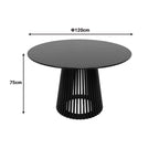 Τραπέζι Domonic mdf σε μαύρη απόχρωση Φ120x75εκ