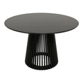 Τραπέζι Domonic mdf σε μαύρη απόχρωση Φ120x75εκ